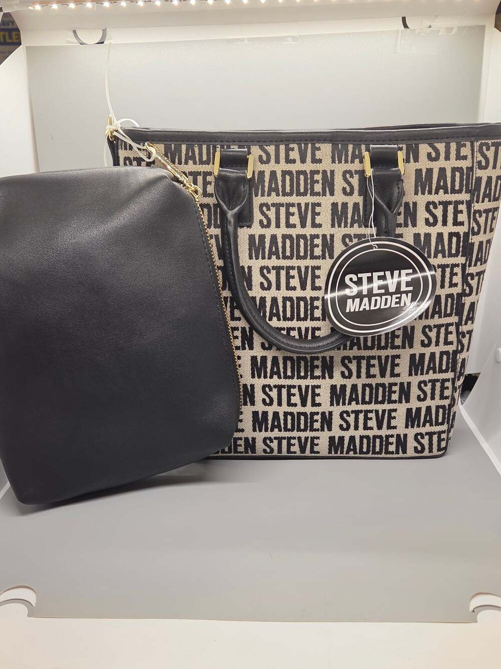 NWT Steve Madden Logo Tote Crossbodybag With Extra Bag